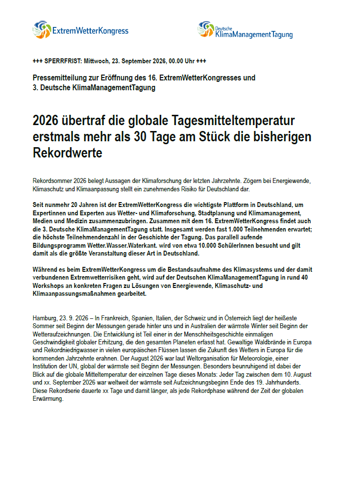 Erste Seite der PM 1